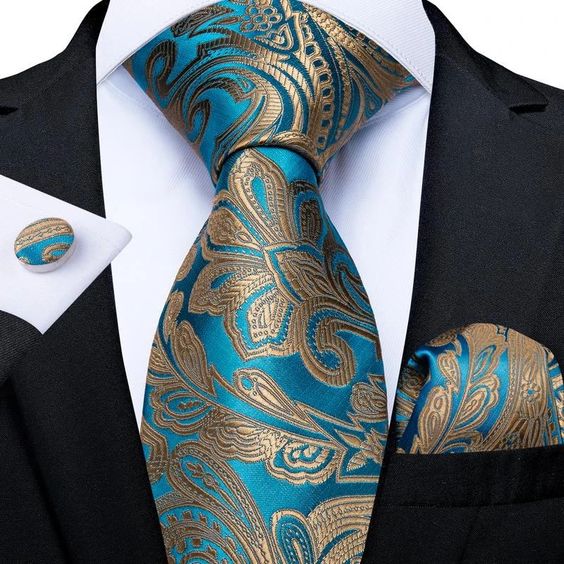 کراوات فیروزه ای